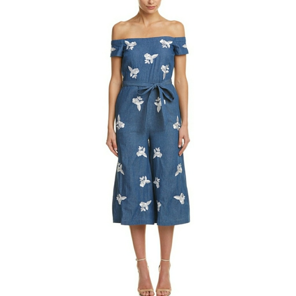 English factory embroidered jumpsuit xs
